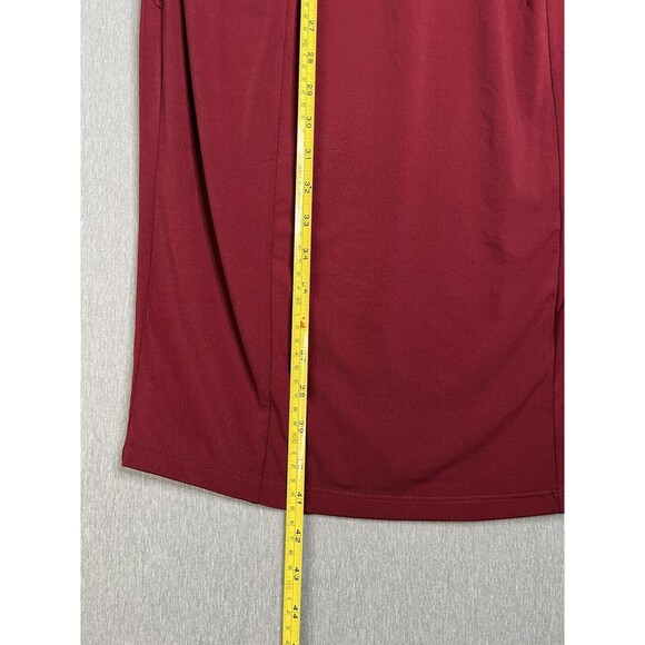 Kimi and Kai Maternity Dress Body-con Short Cold Shoulder Maroon Red Women Sz M - Picture 6 of 11